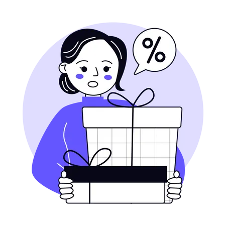 Gift shopping  Illustration