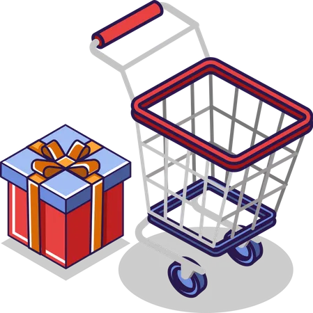 Gift shopping  Illustration