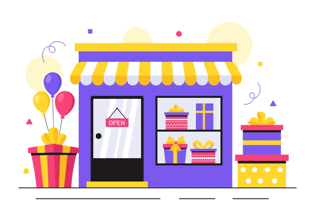 Gift Store  Illustration