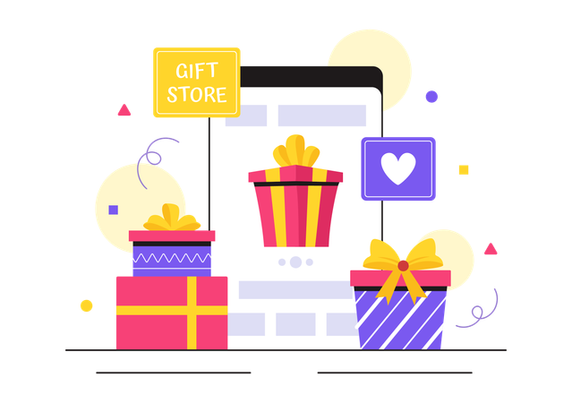 Gift Store  Illustration