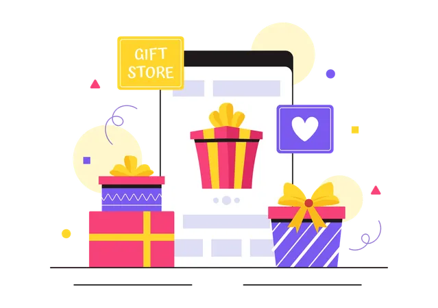 Gift Store  Illustration