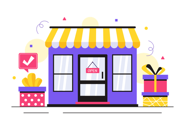 Gift Store  Illustration