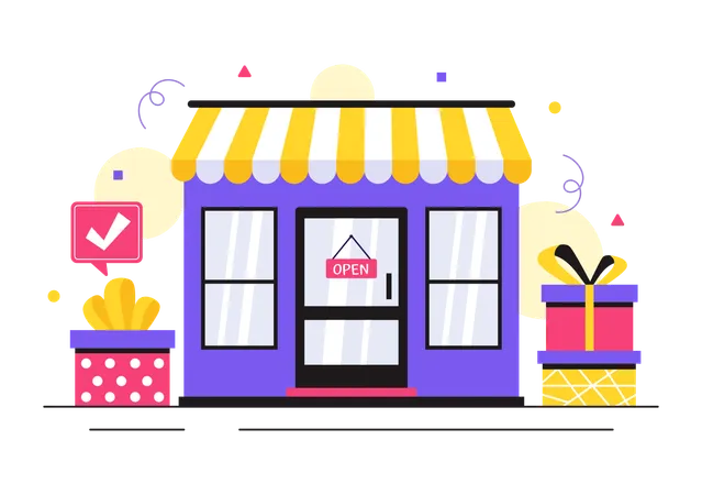 Gift Store  Illustration