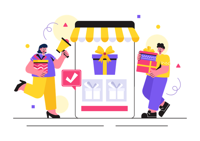 Gift Store  Illustration