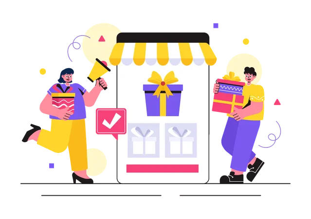 Gift Store  Illustration