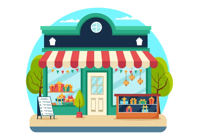 Gifts Store  Illustration