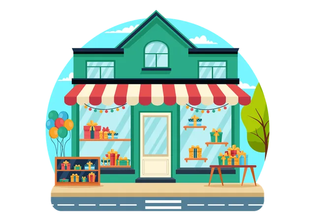 Gifts Store  Illustration