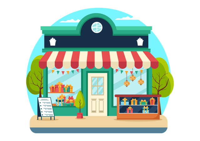 Gifts Store  Illustration