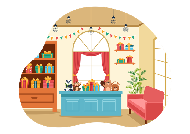 Gifts Store  Illustration