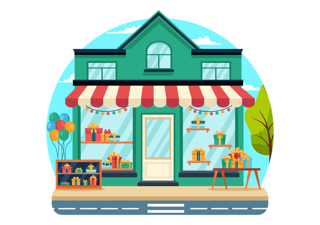 Gifts Store  Illustration