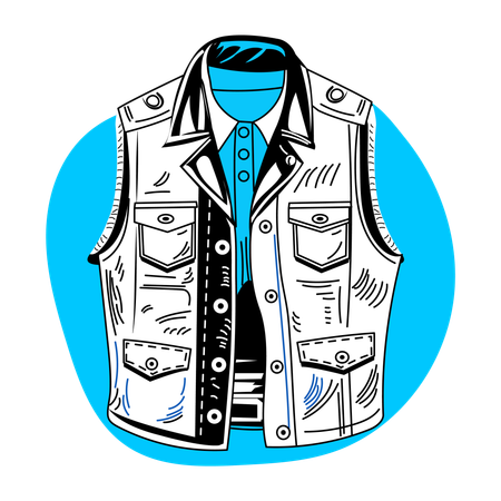 Gilet en cuir  Illustration