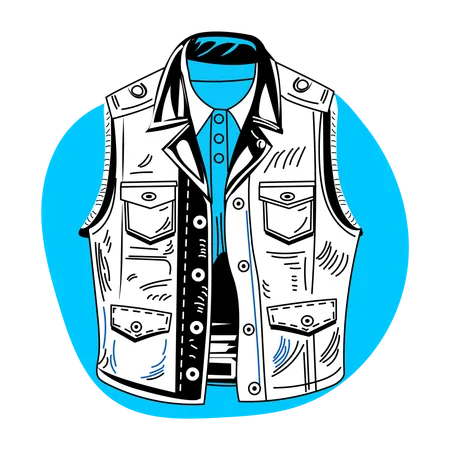 Gilet en cuir  Illustration