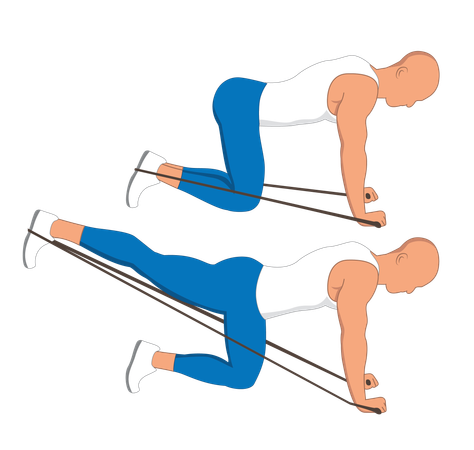 Hombre de gimnasio haciendo ejercicios de estiramiento  Ilustración