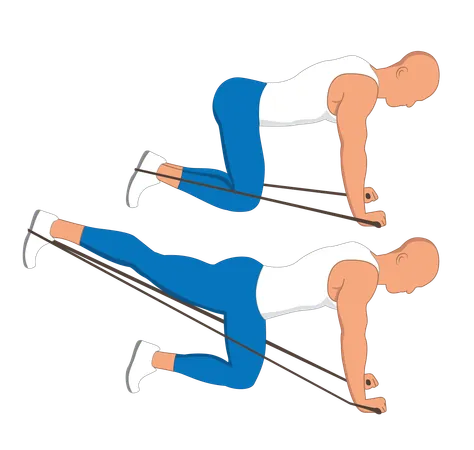 Hombre de gimnasio haciendo ejercicios de estiramiento  Ilustración