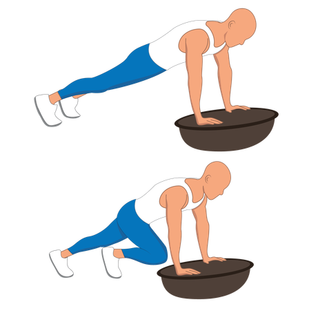 Hombre de gimnasio haciendo ejercicio de gimnasio  Ilustración