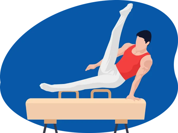 Gimnasta masculino  Ilustración