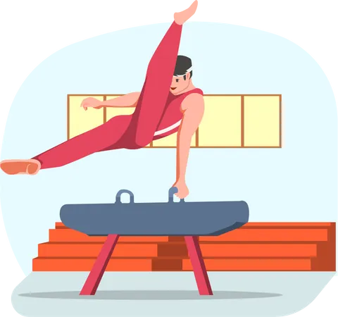 Gimnasta masculino  Ilustración