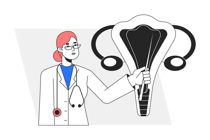 Ginecologistas femininas  Ilustração