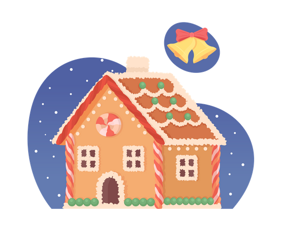 Gingerbread house Illustration