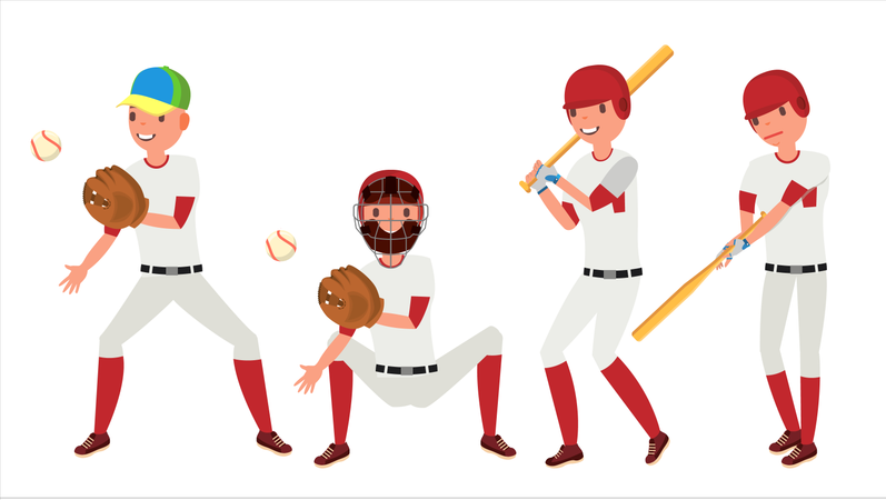 Giocatore di baseball classico  Illustration