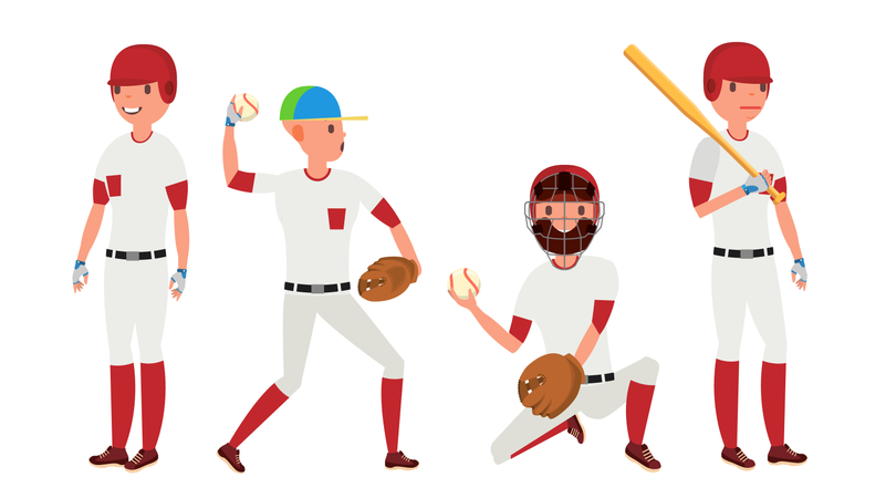 Giocatore di baseball sportivo  Illustration