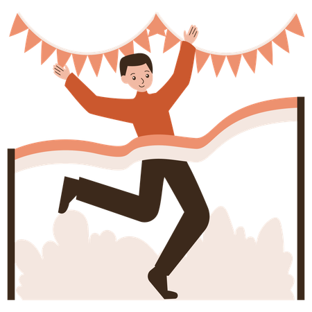 Gioco del giorno dell'indipendenza indonesiana  Illustration