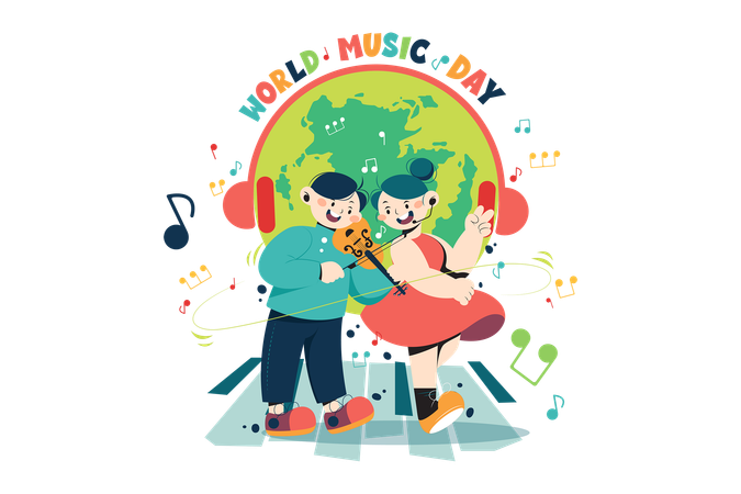 Giornata mondiale della musica  Illustration