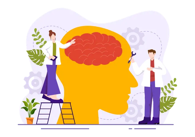 CBT Or Cognitive Behavioural Therapy Vector Illustration With Person Manage Their Problems Emotions Depression Or Mindset In Mental Health Background Illustration