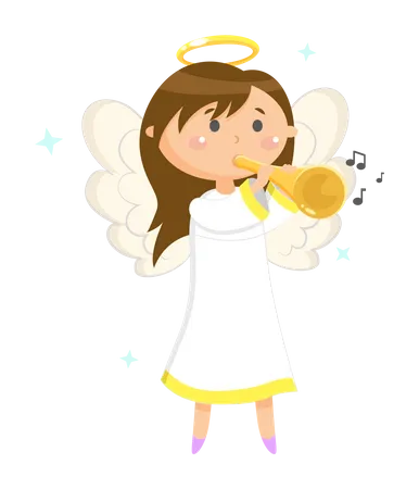 Girl angel  Illustration