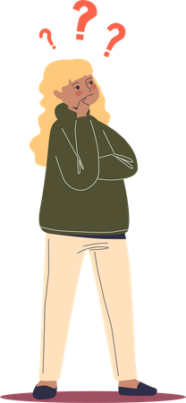 Girl asking question  Illustration