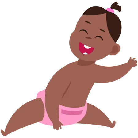 Girl baby  Illustration