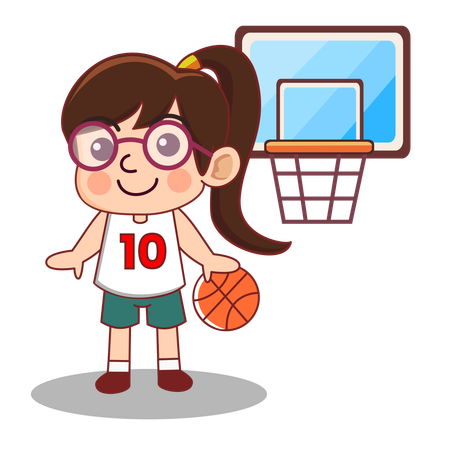 Girl Basketball Player  일러스트레이션