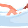 illustration for bathing in bathtub