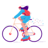 bicycling illustration