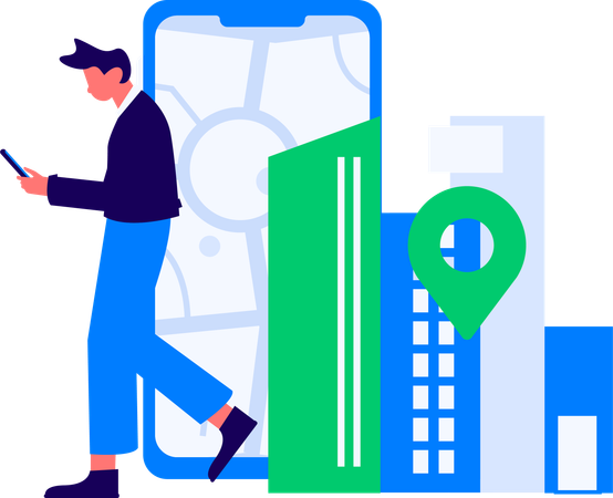 Girl booking cab  Illustration