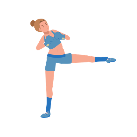 Girl Boxer  Illustration