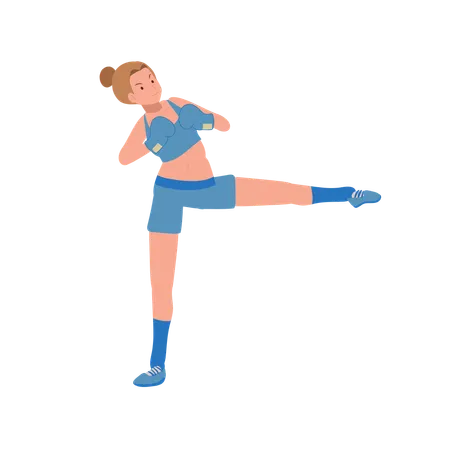 Girl Boxer  Illustration