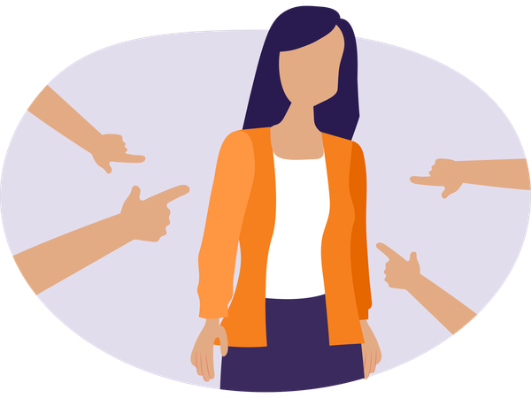 Girl bullied by everyone  Illustration