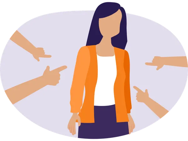 Girl bullied by everyone  Illustration