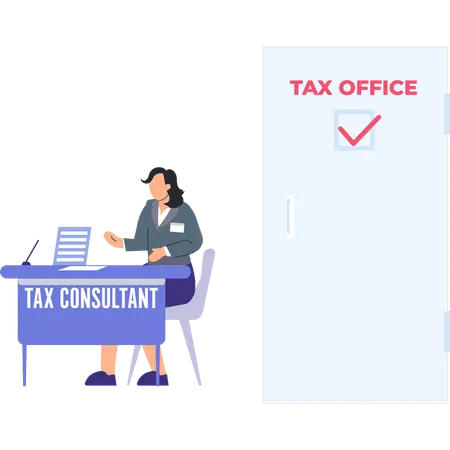 The Girl Is A Tax Consultant Illustration