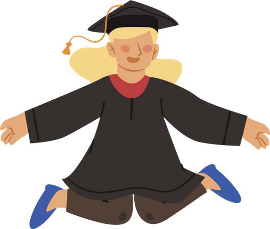 Girl celebrating graduation  Illustration