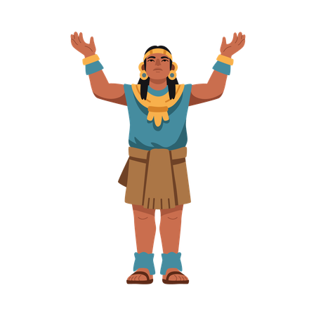 Girl Celebrating Harvest Festival  Illustration