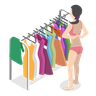 woman changing clothes images