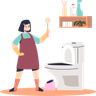 illustration toilet cleaner