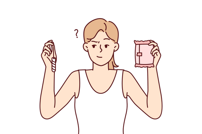 Girl confused for things  Illustration
