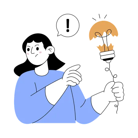Girl cracking the solution  Illustration