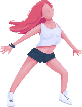 Girl dance Illustration