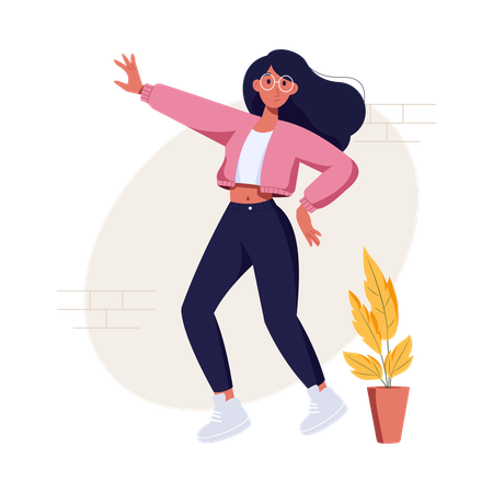 Girl dancing  Illustration