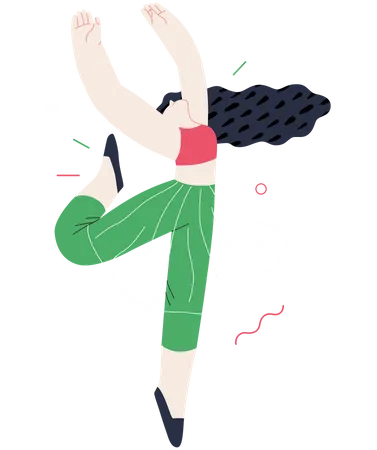 Girl dancing  Illustration