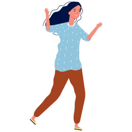 Girl dancing  Illustration